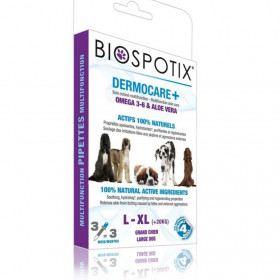 Biospotix Dermocare+ - Грижа за козината и кожата, 3бр пипети L/XL за кучета над 20кг